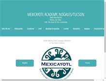 Tablet Screenshot of mexicayotlacademy.com
